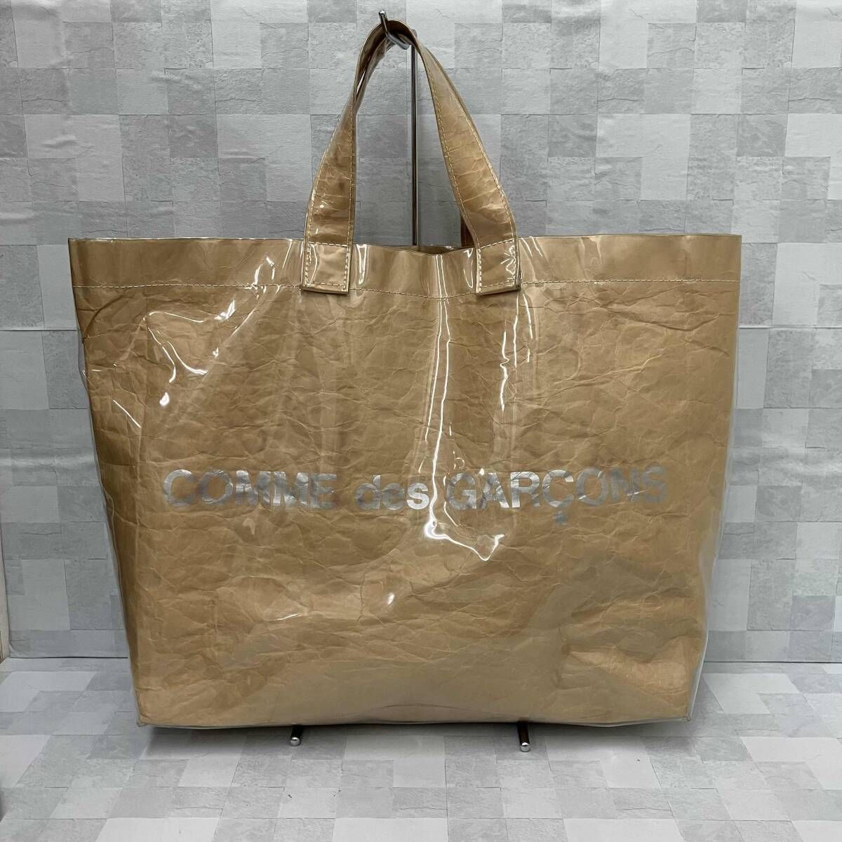 COMME des GARCONS◇トートバッグ/PVC/BEG/GO-K 201 COMME des GARCONS 
