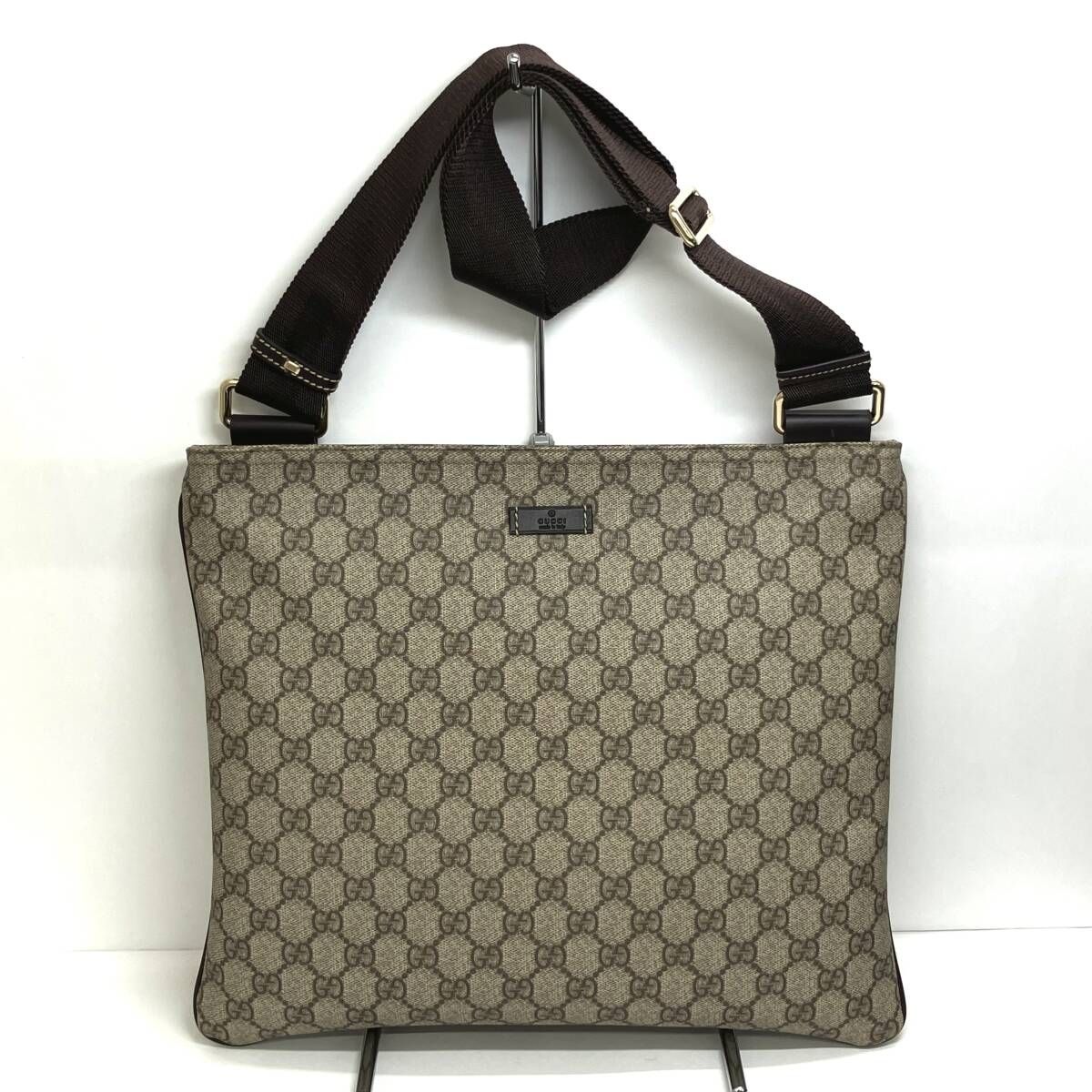 GUCCI GGスプリーム 201446 205027 ショルダーバッグ グッチ ブラウン 