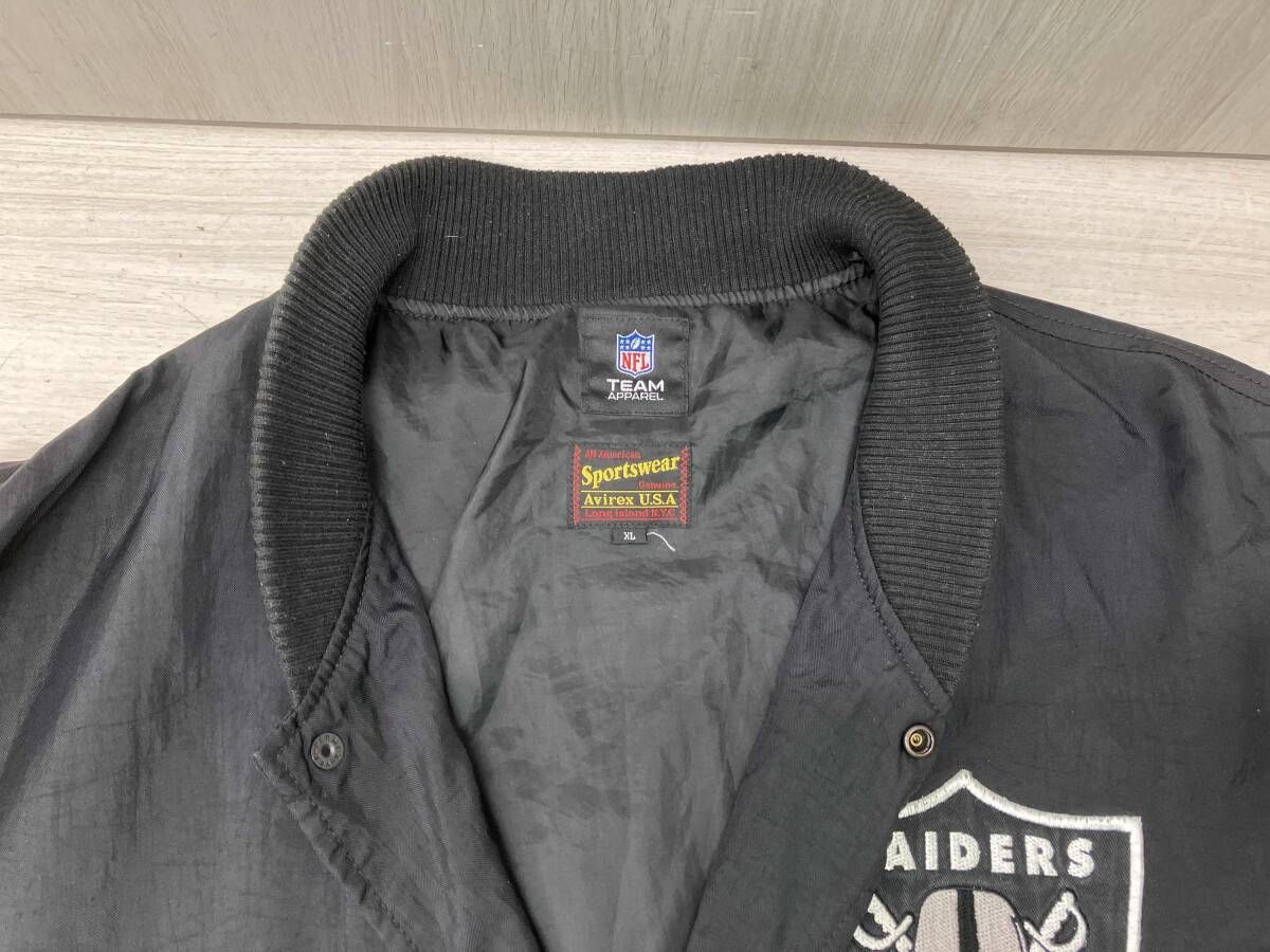 AVIREX (アヴィレックス) 6192144 BLK NFL RAIDERS スタジャン 表記 