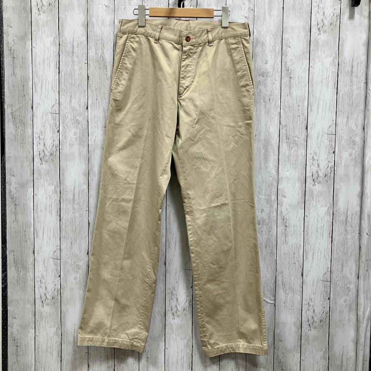 00s コムデギャルソンオム ワイドコットンチノパンツ AD2006 アーカイブ COMME des GARCONS HOMME/綿パン/ 08AW/AD2008/HB-P006 / ベージュ