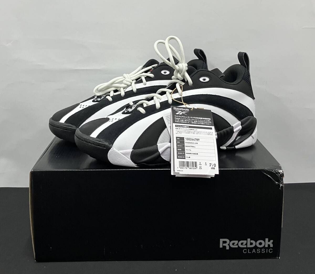 Reebok リーボック／100244789／SHAQNOSIS LOW シャクノシスロー／［箱 