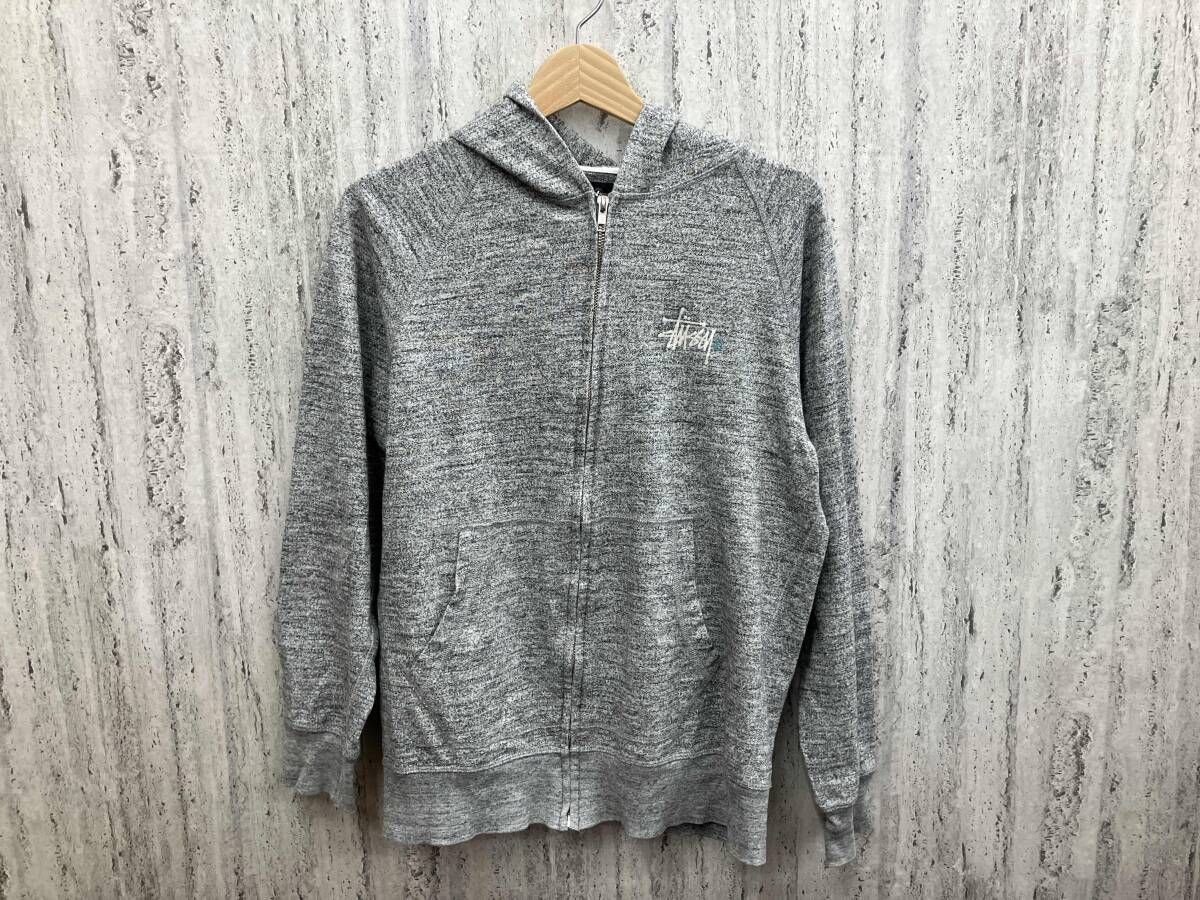 STUSSY ステューシー ジップ パーカー グレー Mサイズ グレー 