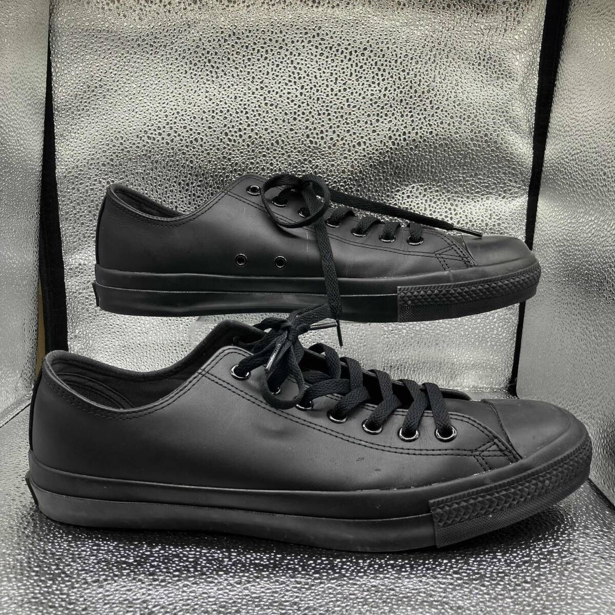CONVERSE レザー オールスター OX ブラックモノクローム 30cm US11.5 