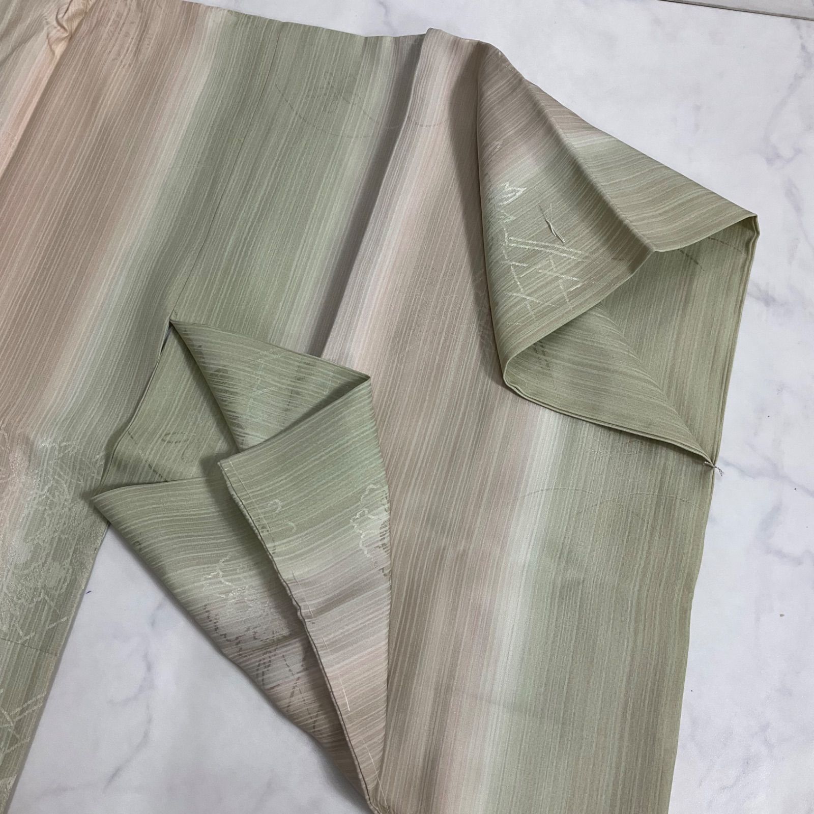 kimono+one◇未使用同然◇長襦袢◇袷◇白半衿付き◇正絹◇袖無双