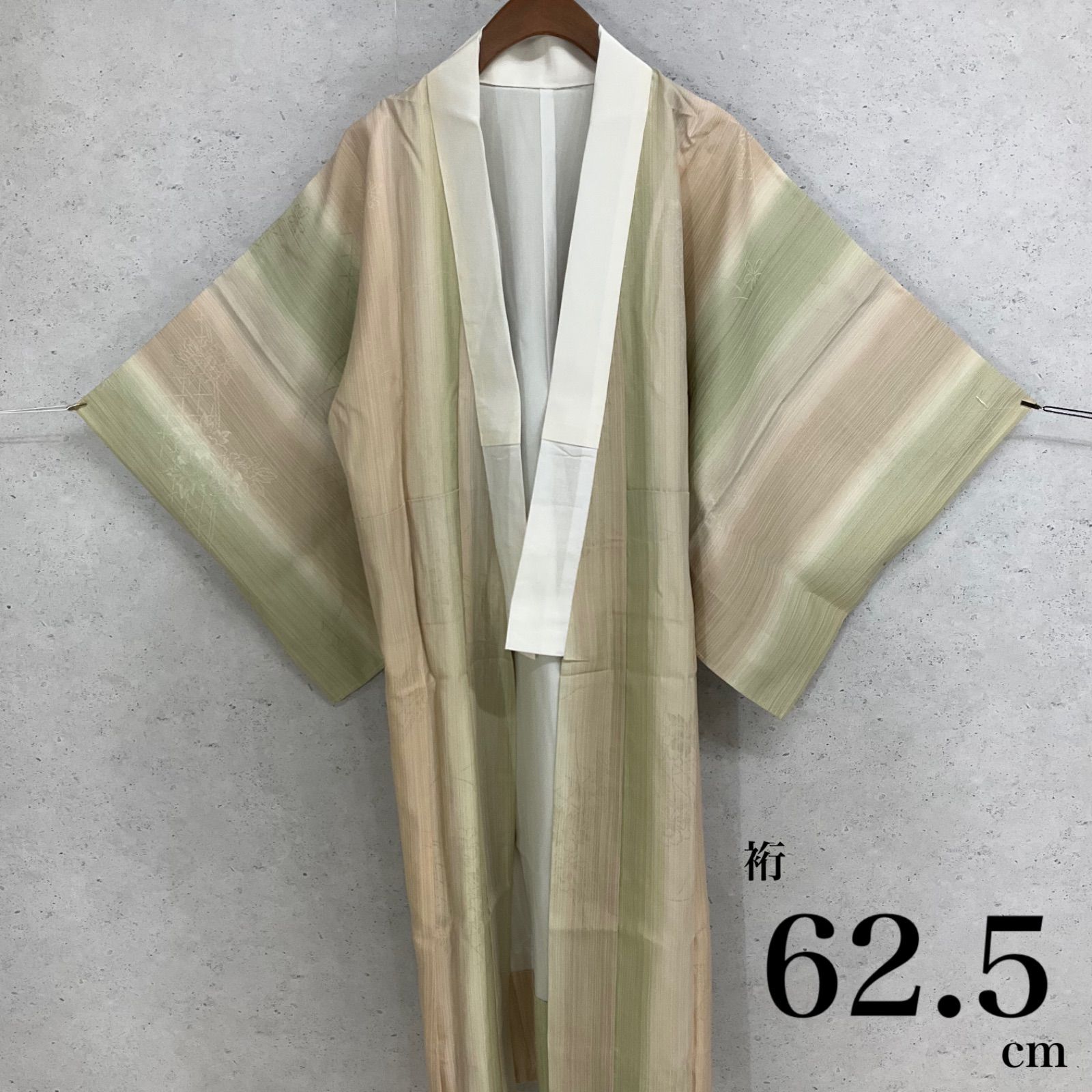 kimono+one◇未使用同然◇長襦袢◇袷◇白半衿付き◇正絹◇袖無双