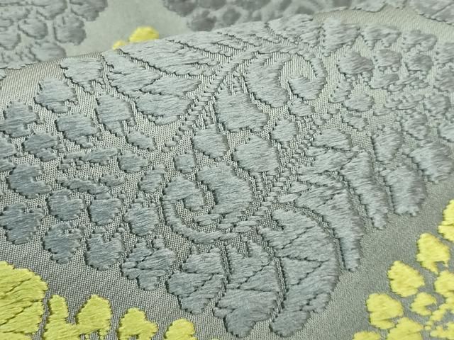 平和屋着物○極上 西陣 河合美術織物謹製 六通柄袋帯 唐織 藤花房 菱