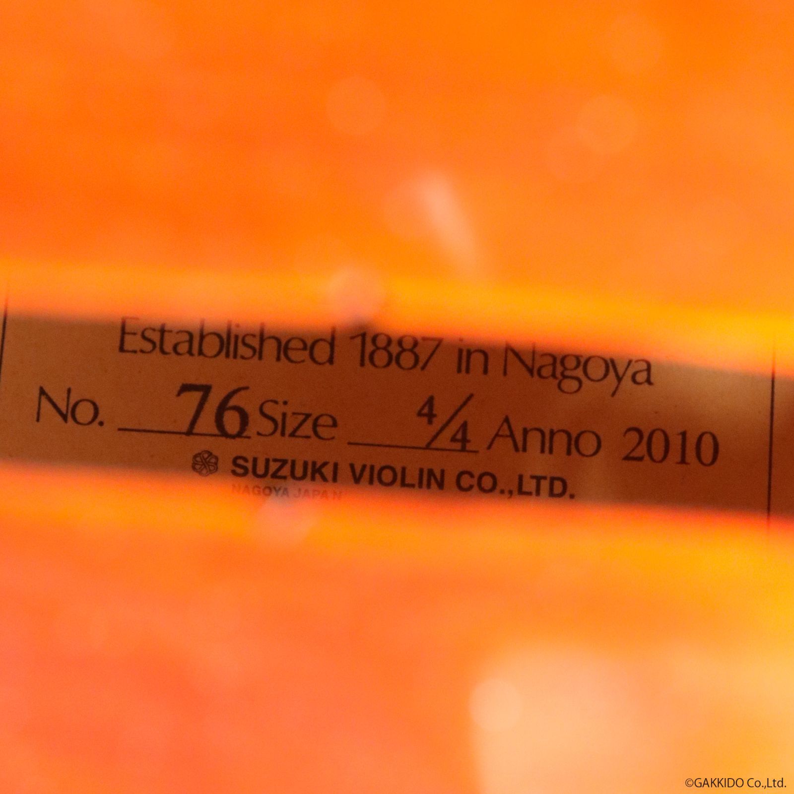 チェロ 木製 オレンジ色 4/4　スズキ製 中古】 鈴木バイオリン チェロ No.76 4/4Size (弓・ケース付き) - メルカリ