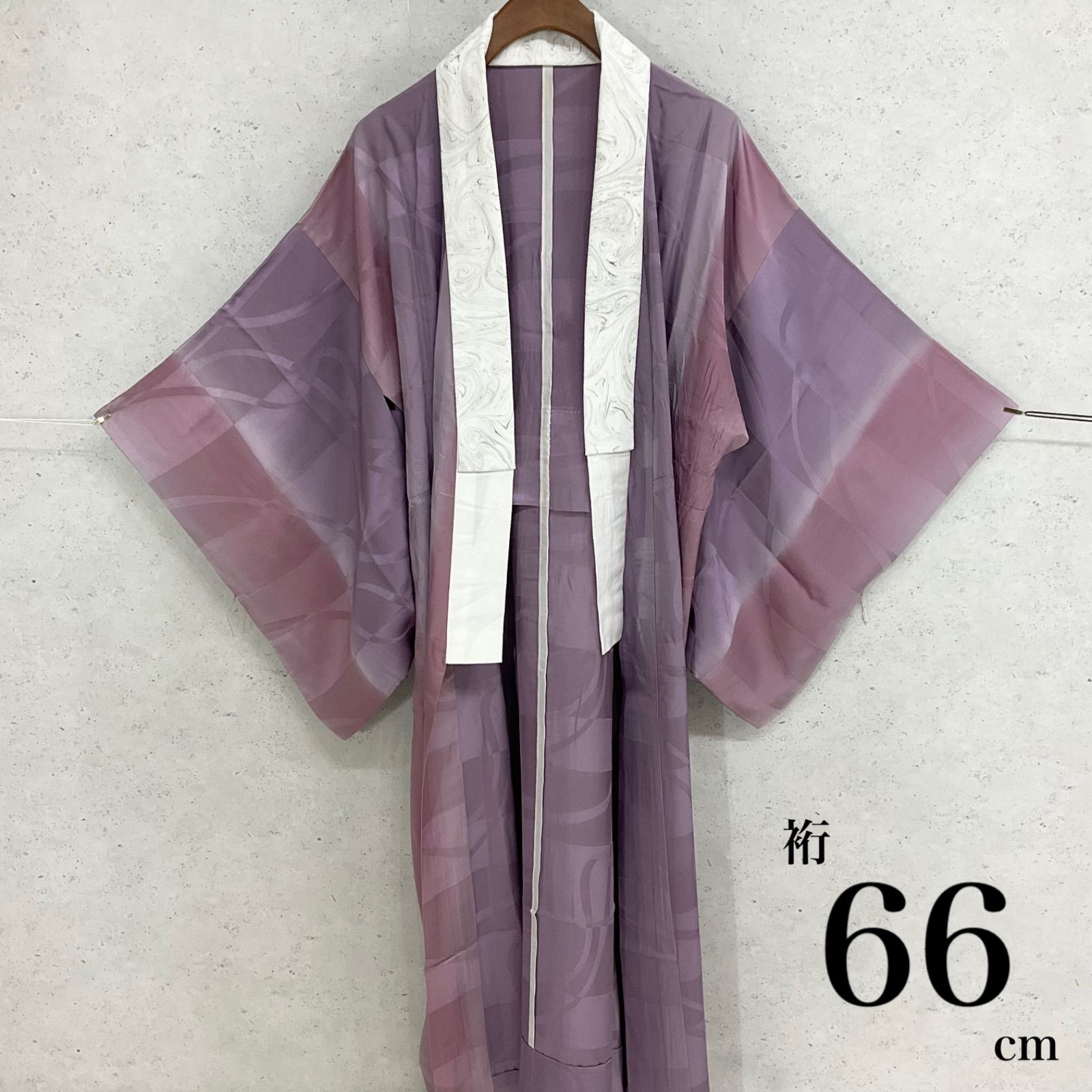 kimono+one◇美品◇長襦袢◇単衣◇半衿付き◇正絹◇袖無双◇衣紋抜き