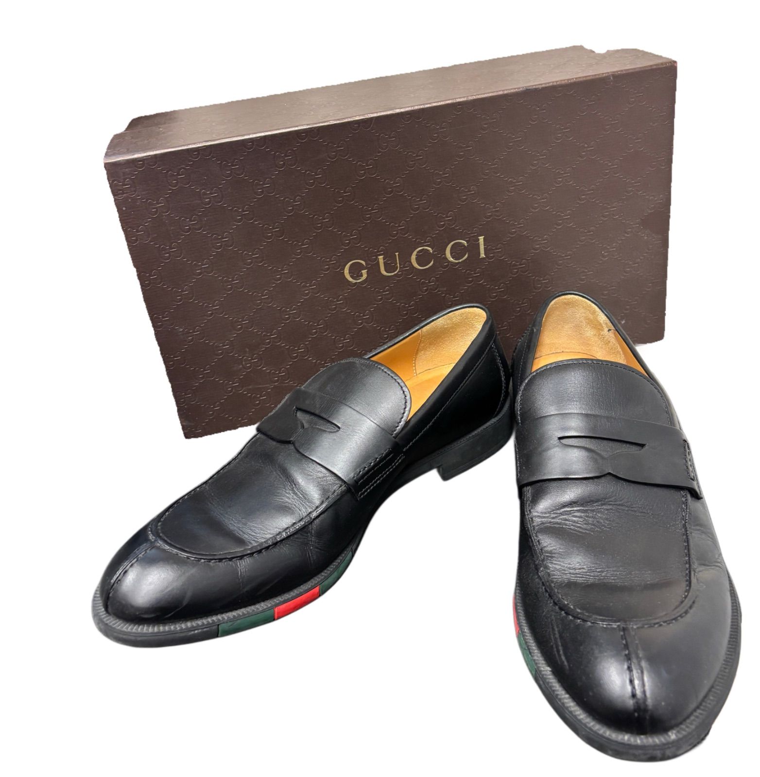 K1274 GUCCI グッチ 革靴 ビジネスローシューズ ローファー サイズ8 