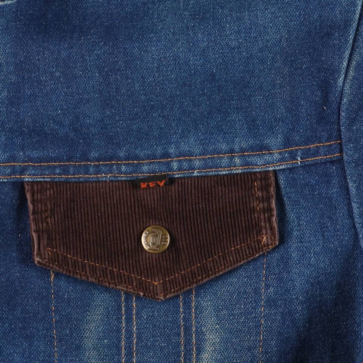 古着 70年代 キー Key IMPERIAL デニムジャケット メンズXL相当