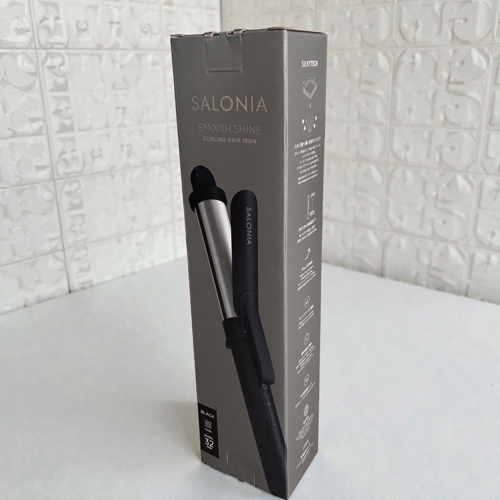 SALONIA サロニア スムースシャイン カールアイロン ヘアアイロン コテ