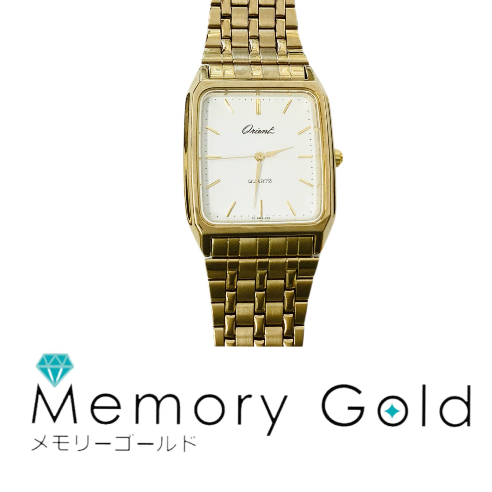 ☆ORIENT QUARTZ オリエント クォーツ QBBE-D0 スクエア ゴールド 電池 
