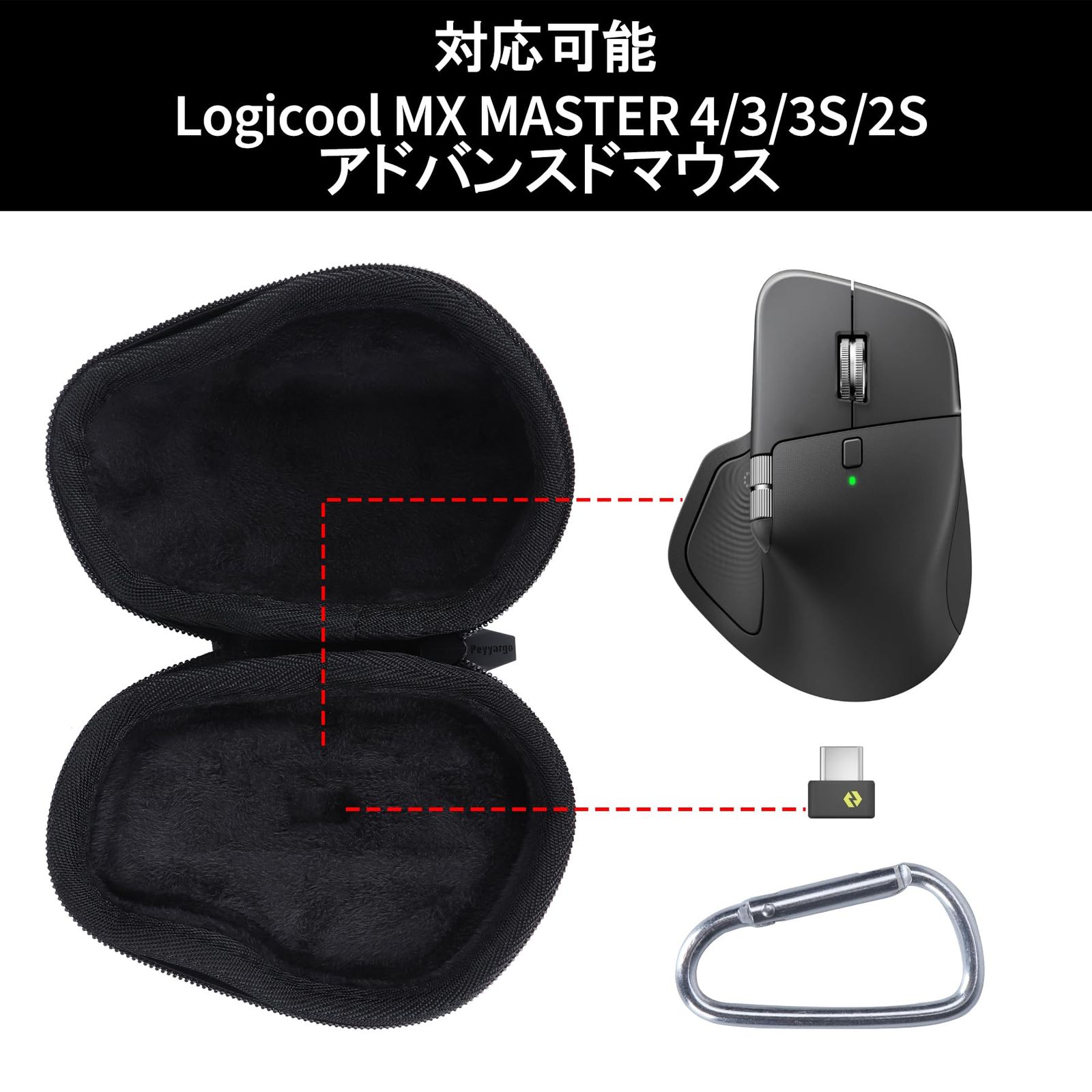 Peyyargo収納ケースと互換性のあるロジクール Logicool MX MASTER 4/3