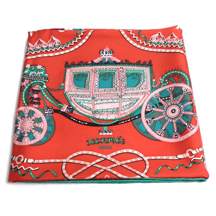 HERMES エルメス カレ90 Paperoles スカーフ マルチカラー レディース