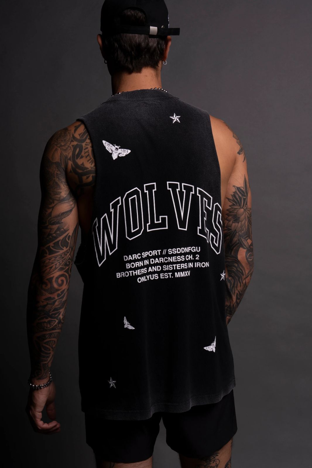 Darc Sport BORN IN DARCNESS UNLEASHED TOMMY MUSCLE TEE BLACK