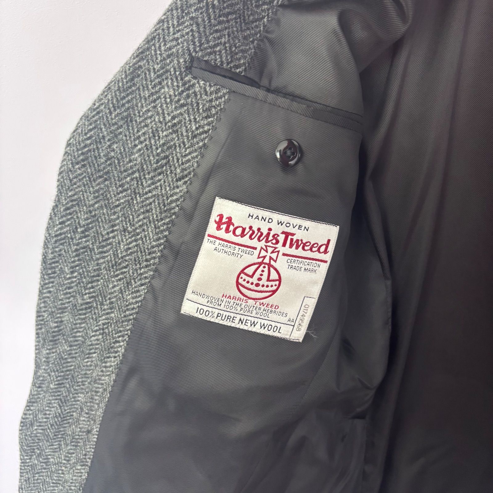 新品未使用》 Harris Tweed ハリスツイード ヘリンボーン テーラード 