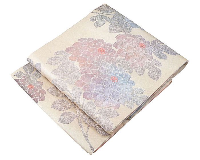 名古屋帯 正絹 花 八寸名古屋帯 リサイクル 中古 カジュアル 着物