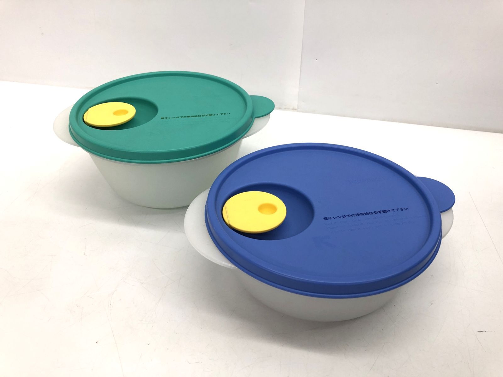 昭和レトロ 美品 Tupperware タッパーウェア クリスタルウェーブ 2個