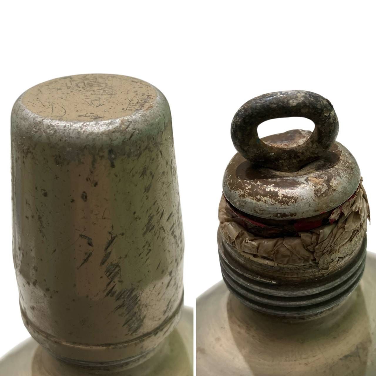 長】軍用 三点セット 飯盒 水筒 弁当箱 キズやサビ多数 ニギリ矢 歴史