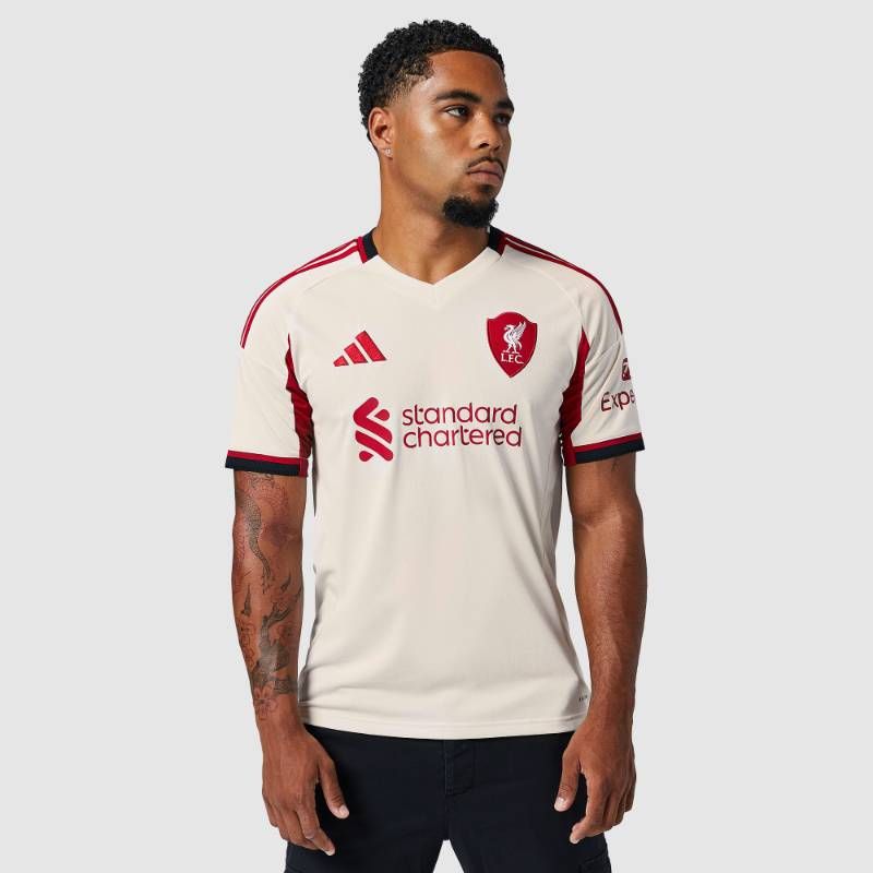 【送料無料・匿名配送】adidas アディダス リヴァプール 25/26 アウェイ シャツ レプリカシャツ レプリカユニフォーム 白 ワンダーホワイト 半袖 練習用 Tシャツ トレーニングシャツ 新品 正規品