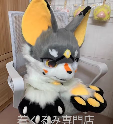 犬 狼 マスク 着ぐるみ ヘッド 全頭 ヘッド ケモノ ファースーツ ぬいぐるみ コスプレ コスチューム kigurumi 一点物 A169