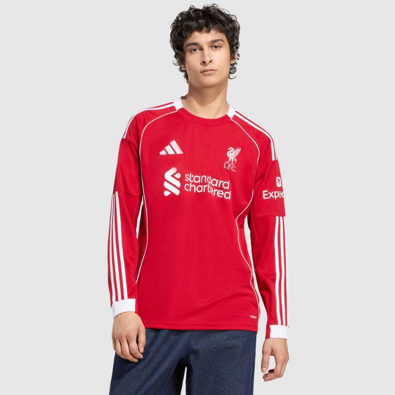 【送料無料・匿名配送】adidas アディダス リヴァプール 25/26 ホーム シャツ 赤 ストロベリーレッド 長袖 レプリカユニフォーム レプリカシャツ ロンT 新品 正規品