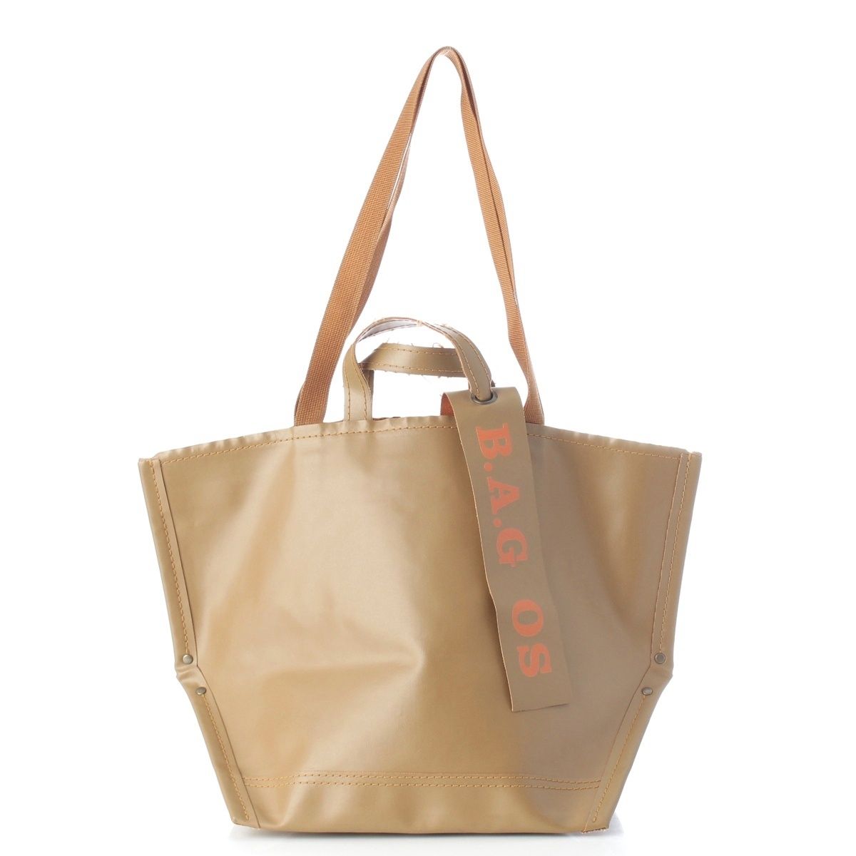エバゴス PVC 2way Y字 トートバッグ ベージュ L【中古】 - メルカリ