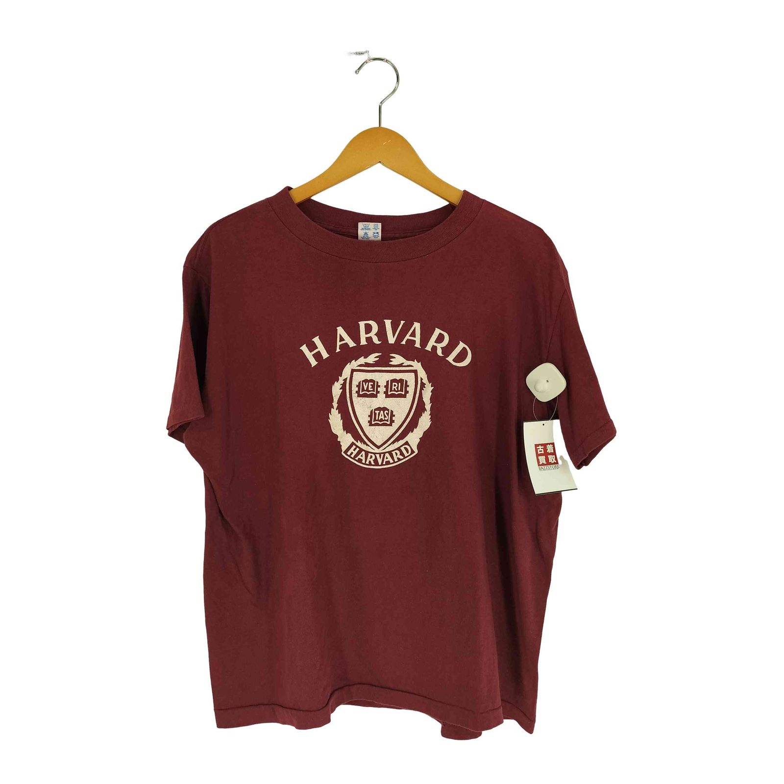80s USA製 トリコタグ チャンピオン HARVARD 染込みプリントT S Champion - 80s USA製 トリコタグ チャンピオン HARVARD 染込み