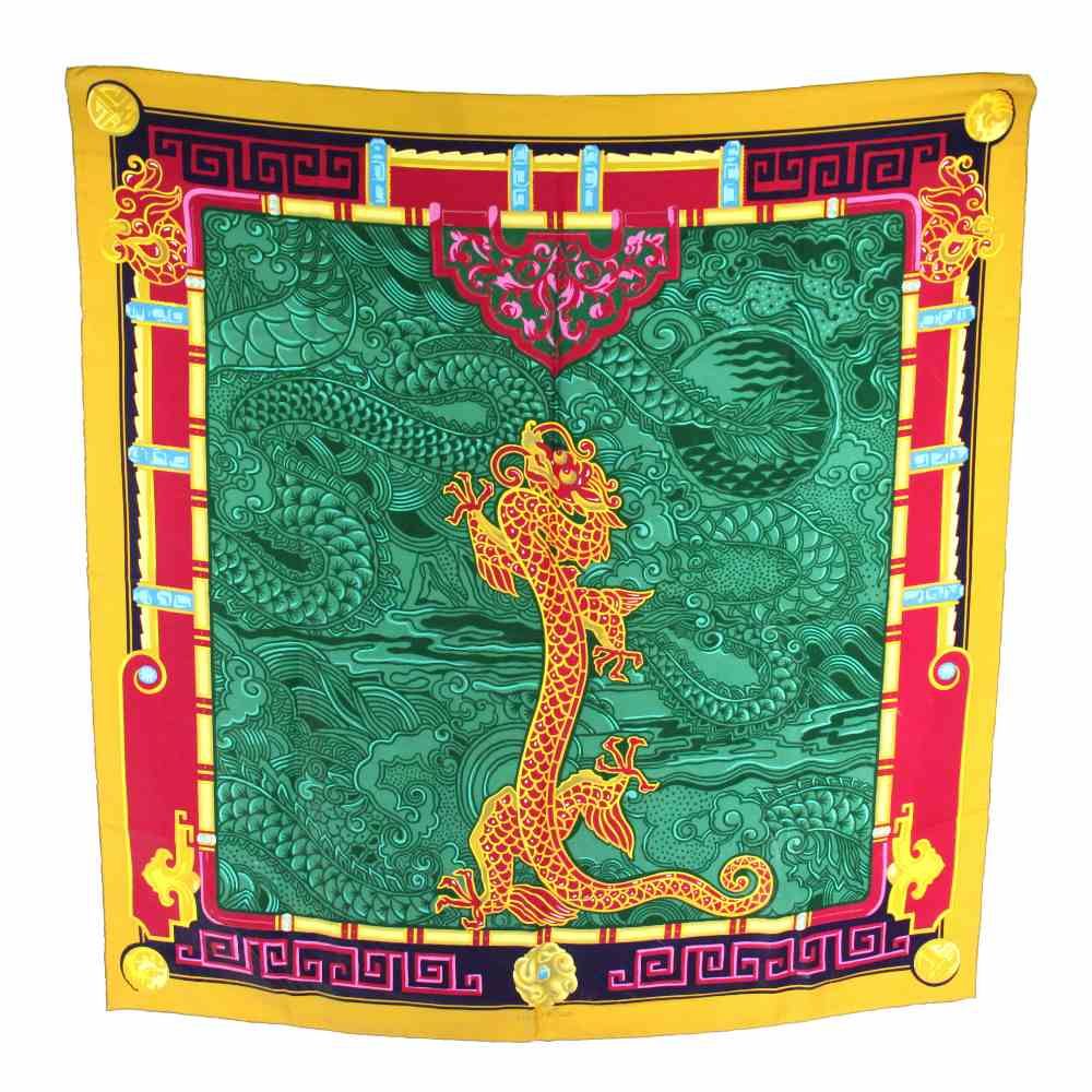 カルティエ Cartier スカーフ 大判 絹 シルク 総柄 ロゴ マルチカラー