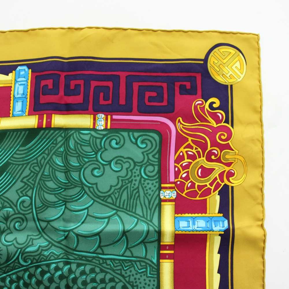 カルティエ Cartier スカーフ 大判 絹 シルク 総柄 ロゴ マルチカラー