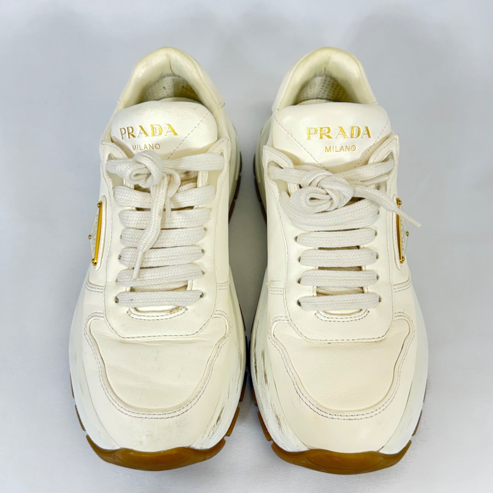 人気 現行モデル・美品】PRADA プラダ レザー Prax 01 レザー レース