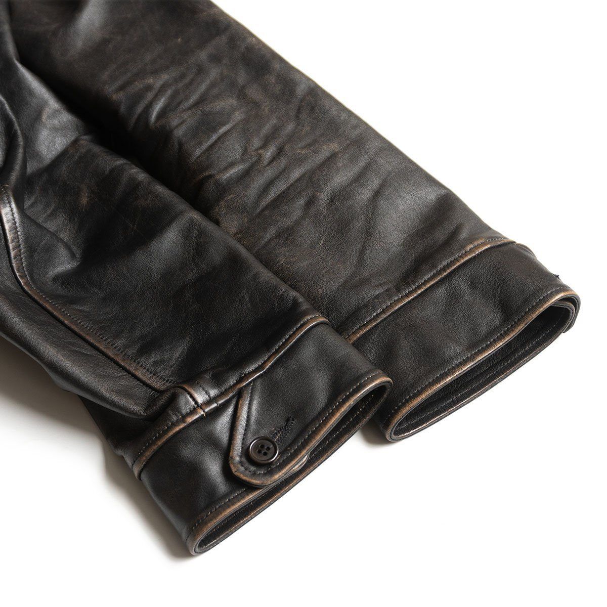 名作】RRL 【Leather car coat】XL レザー カーコート ジャケット