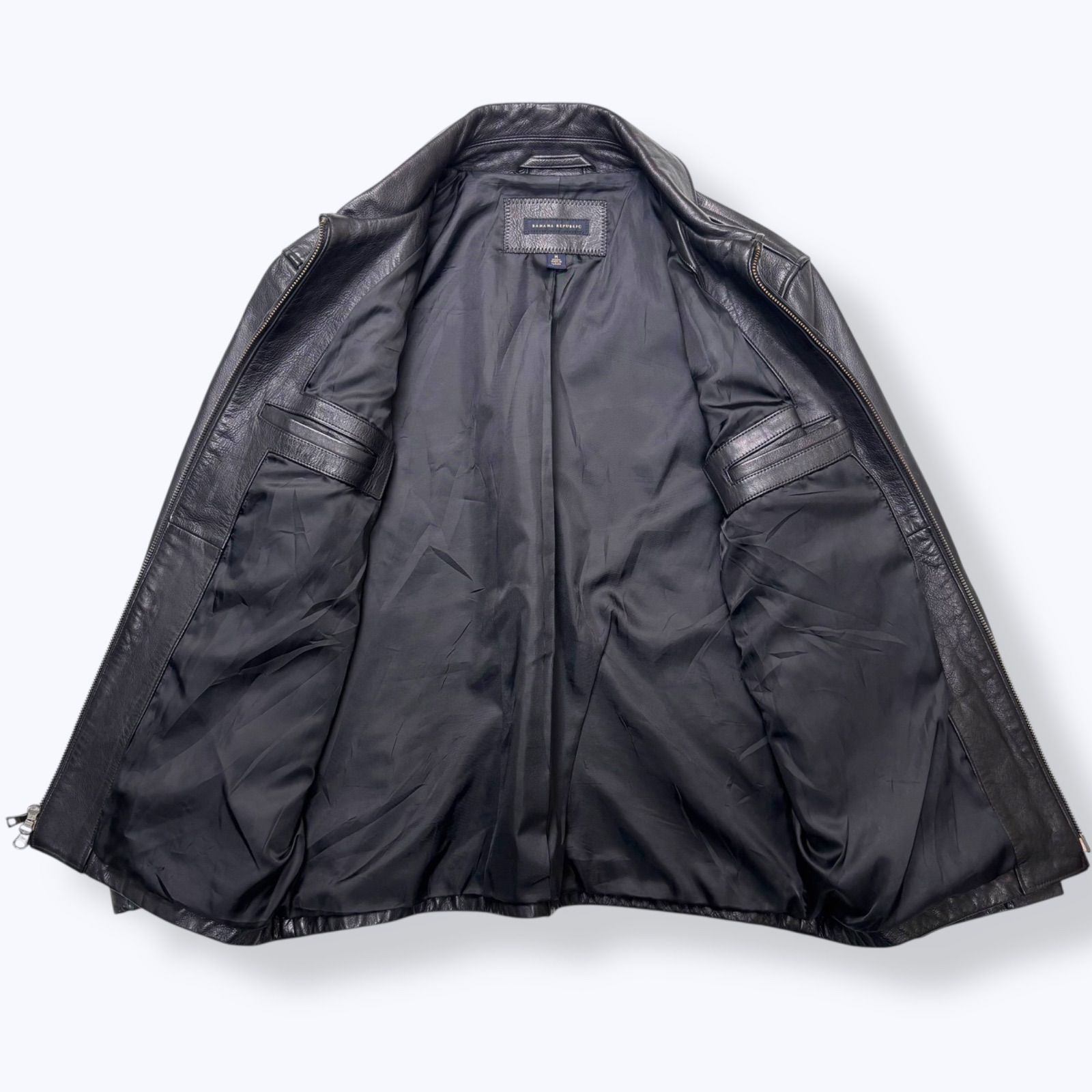 2000s BANANA REPUBLIC Double Zip Leather Jacket 【M】 2000年代