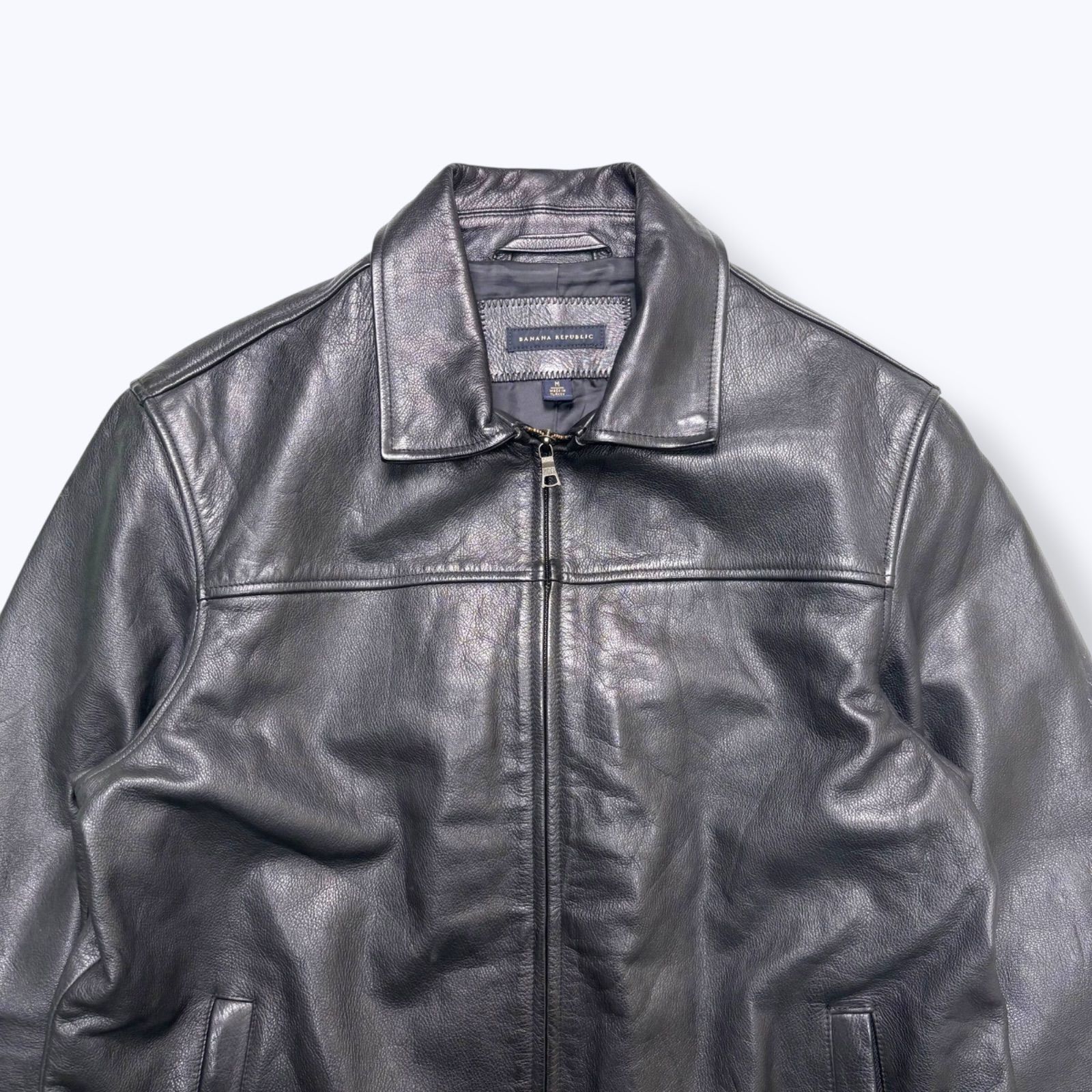 2000s BANANA REPUBLIC Double Zip Leather Jacket 【M】 2000年代 