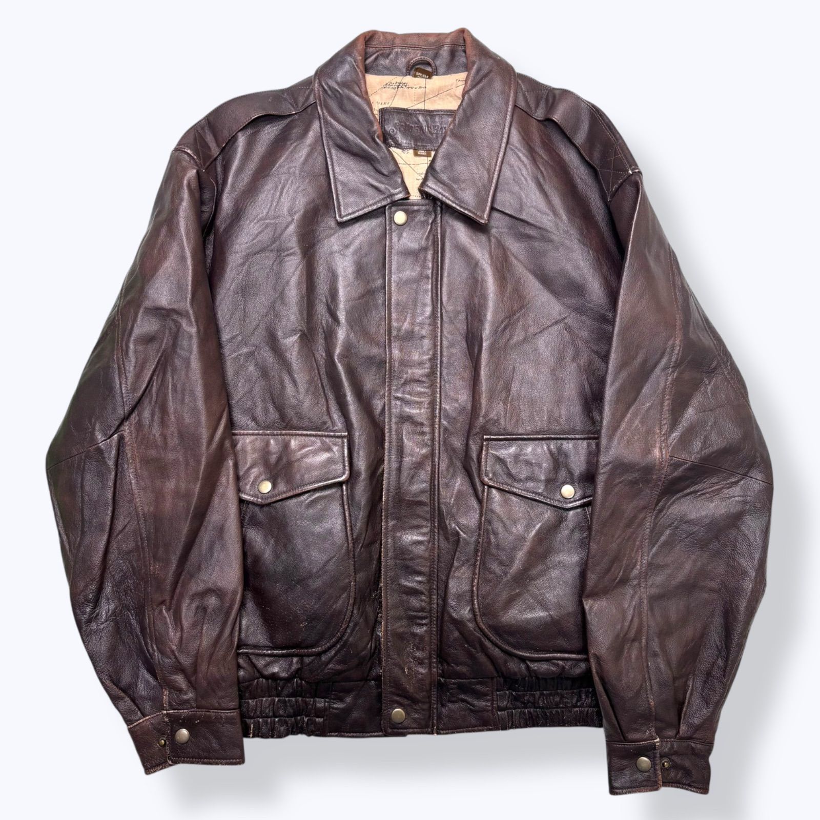90s-2000s ST JOHN'S BAY A-2type Leather Jacket 【L】 90年代 2000