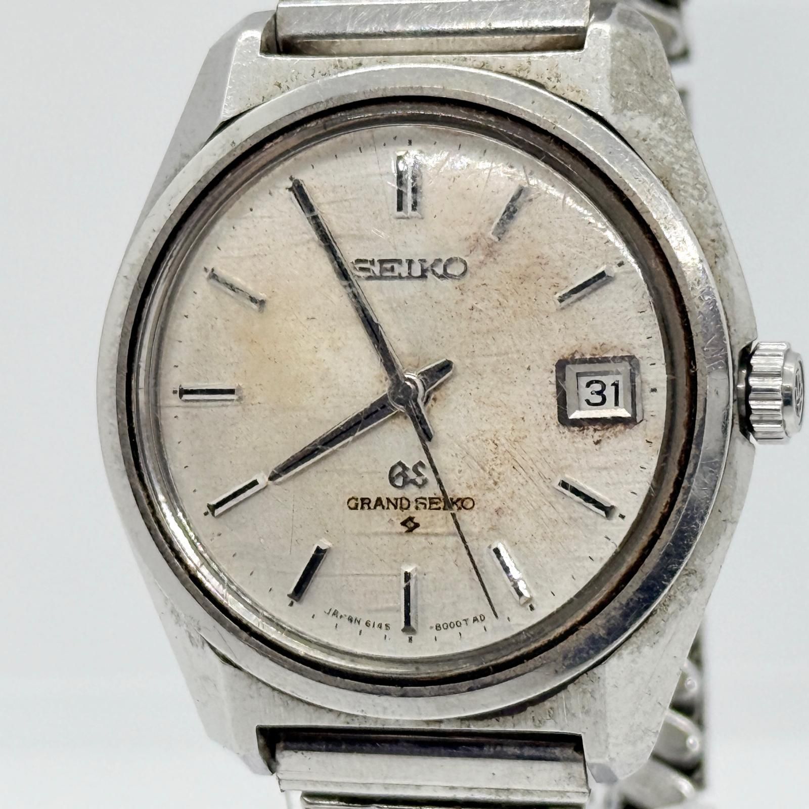 SEIKO セイコー グランドセイコー ハイビート 6145-8000 7901746 シルバー AT メンズ 腕時計