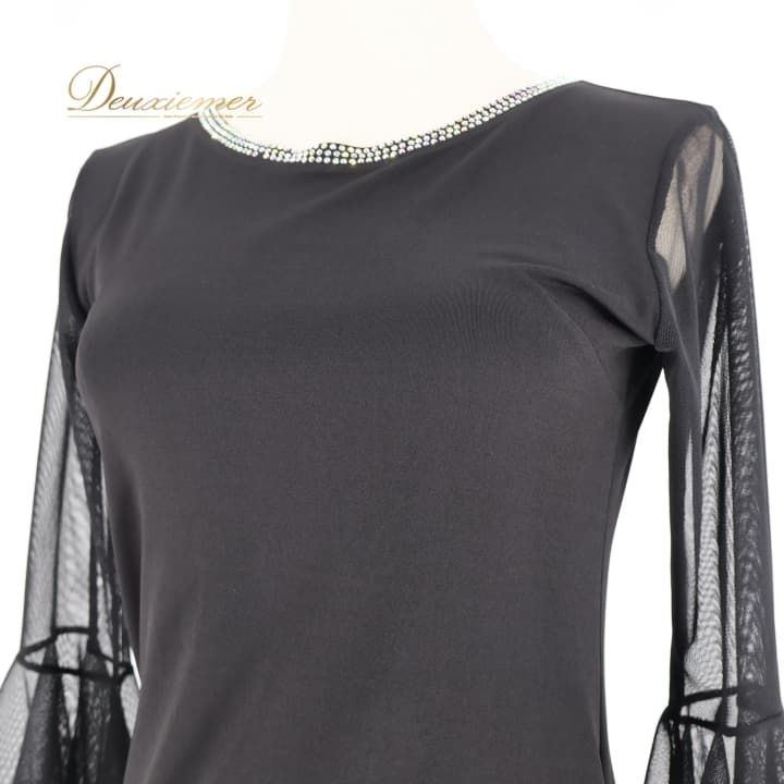社交ダンス 衣装 トップス ブラウス ブラック系 タカダンス TAKA DANCE