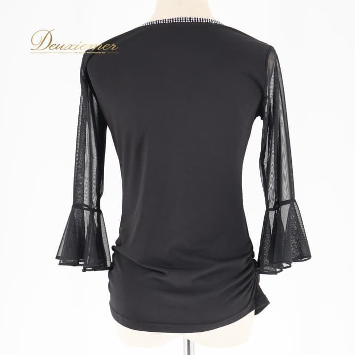 社交ダンス 衣装 トップス ブラウス ブラック系 タカダンス TAKA DANCE