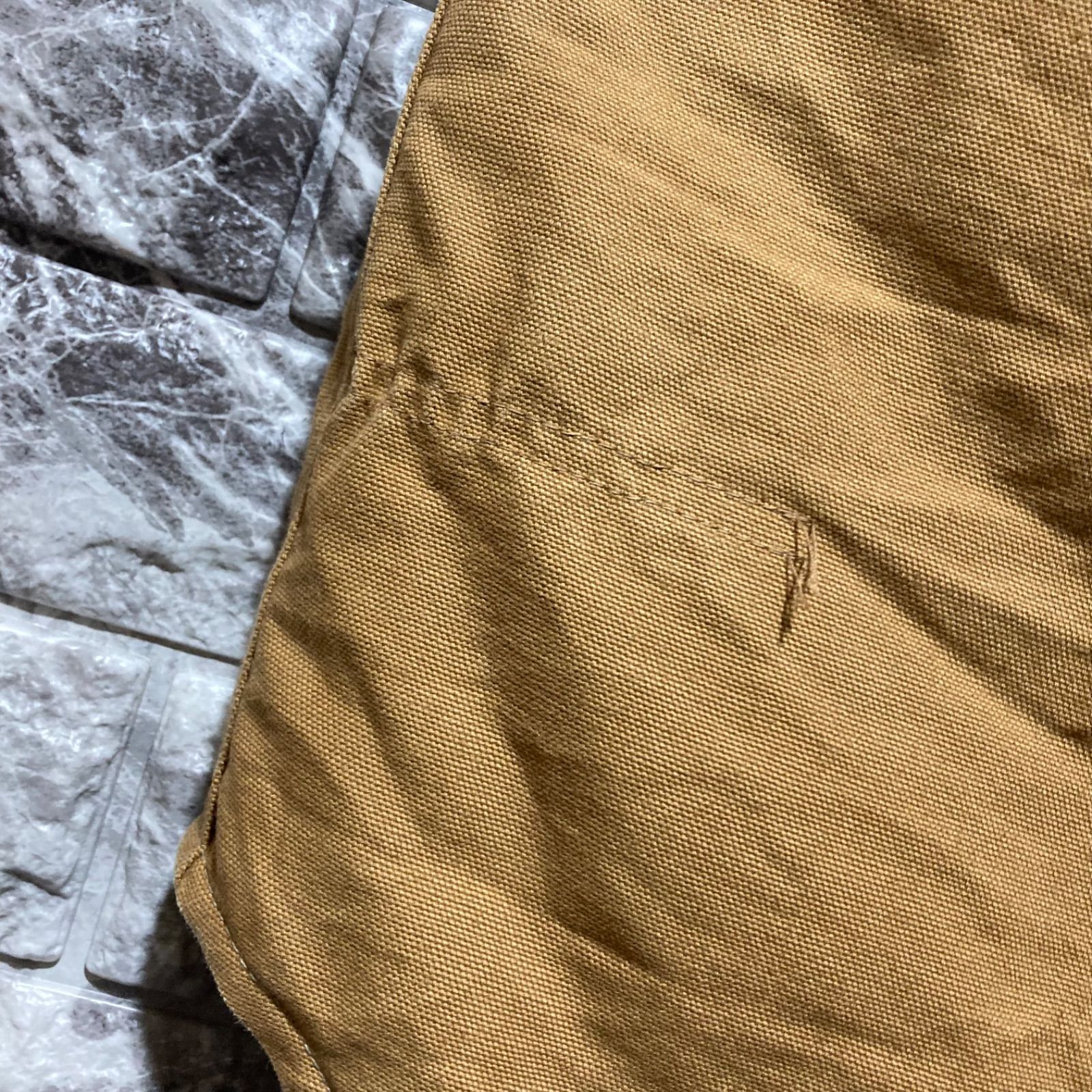 CARHARTT ダックベスト L USA製 腰ゴム カーハート DUCK VEST ブラウン