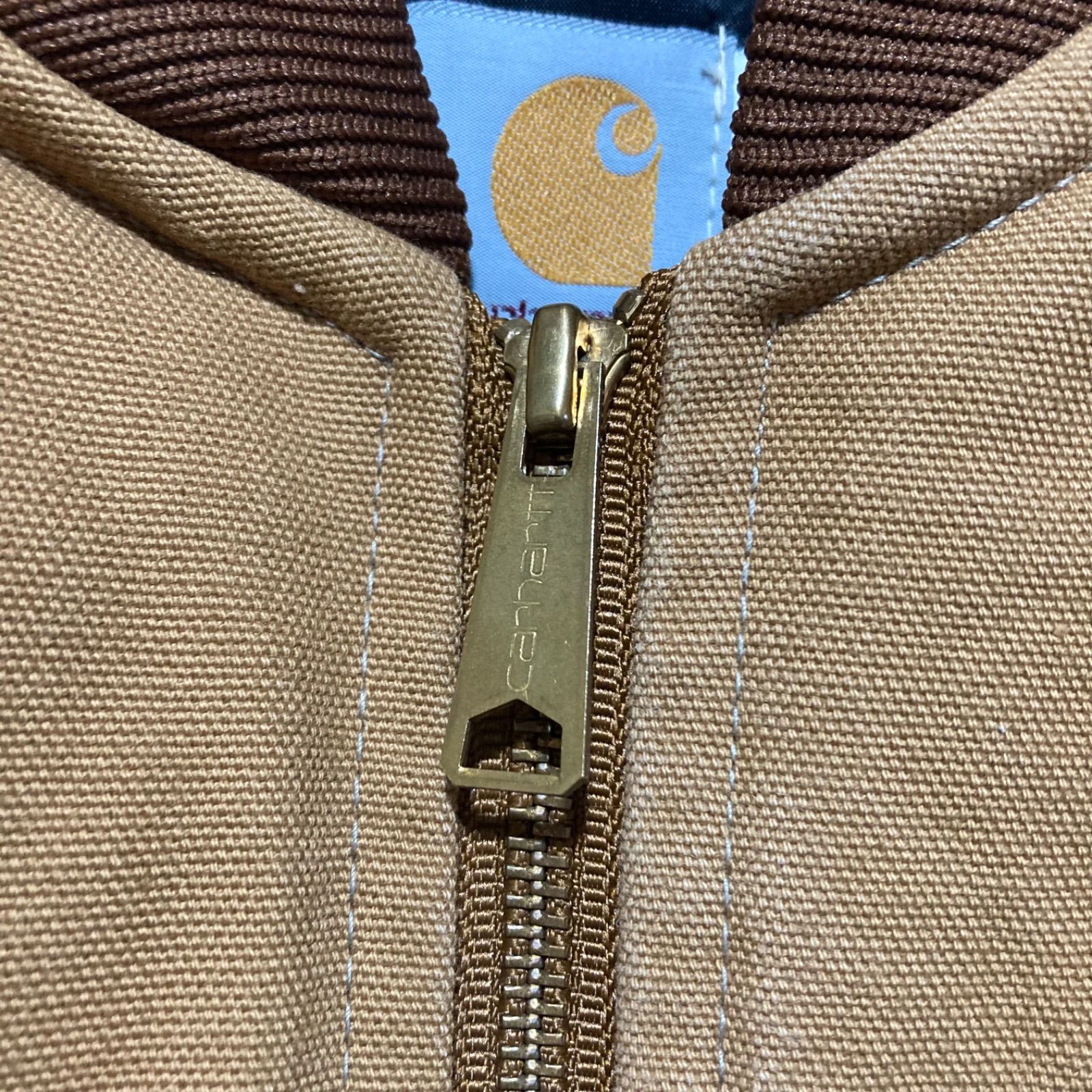 CARHARTT ダックベスト L USA製 腰ゴム カーハート DUCK VEST ブラウン