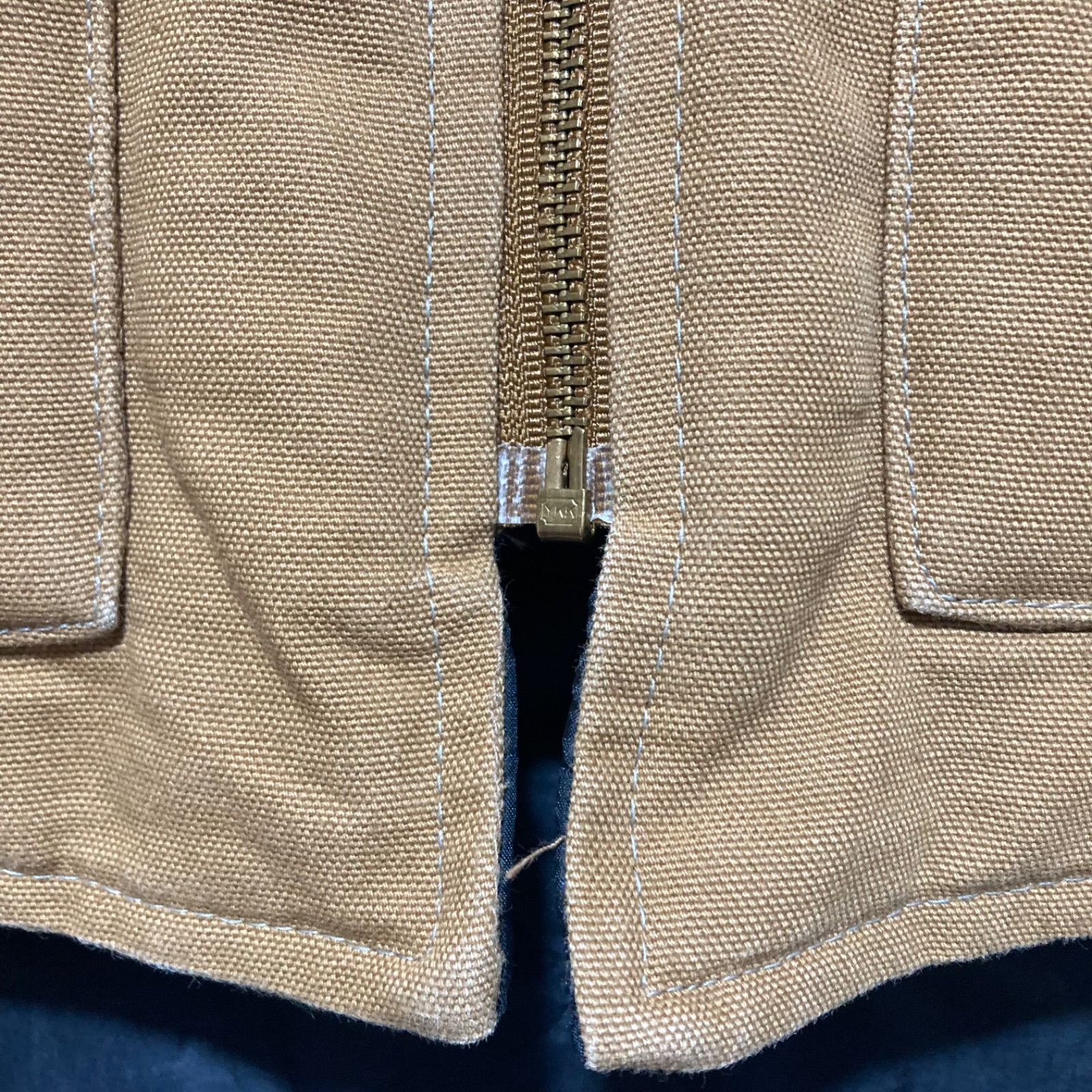 CARHARTT ダックベスト L USA製 腰ゴム カーハート DUCK VEST ブラウン