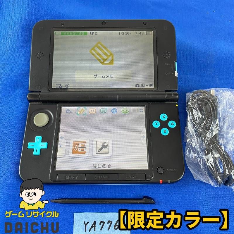 ◇YA776【限定カラー】Nintendo 3DSLL ターコイズXブラック 本体