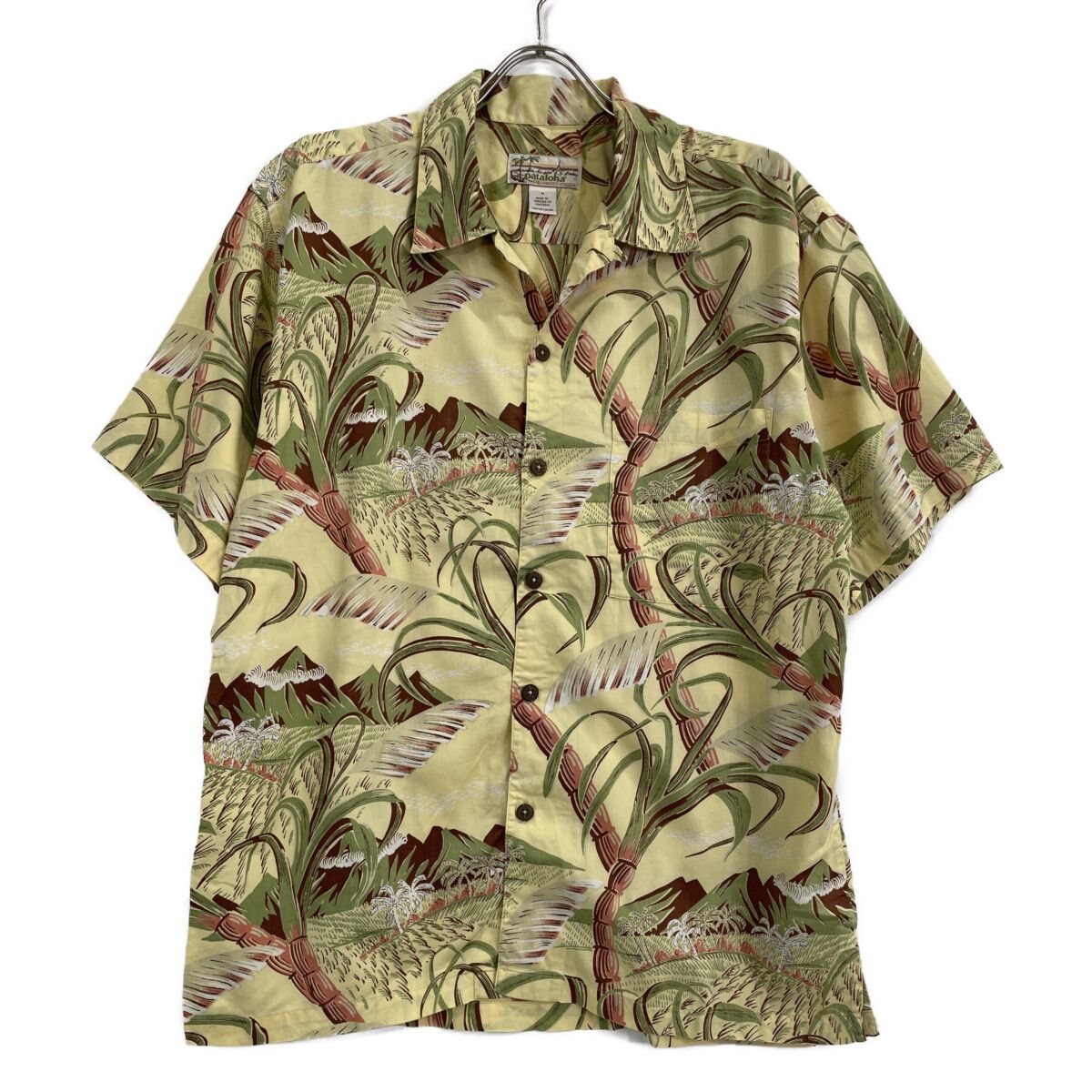 patagonia パタゴニア pataloha 52539 ｲｴﾛｰ ｺｯﾄﾝ ｻﾄｳｷﾋﾞ ｱﾛﾊｼｬﾂ M 