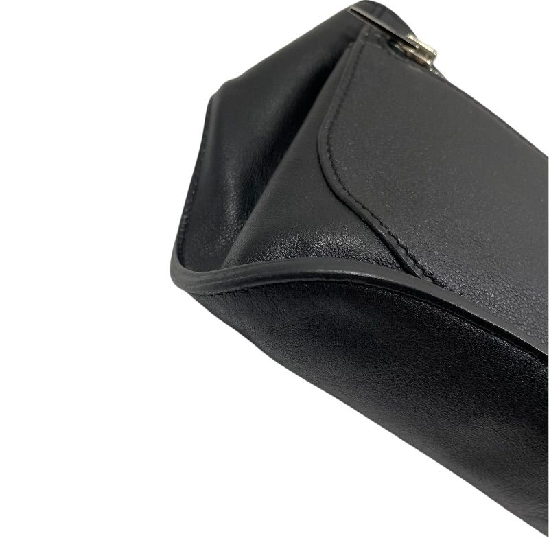エルメス HERMES チキータ90 O刻印 ブラック/シルバー金具 エバー