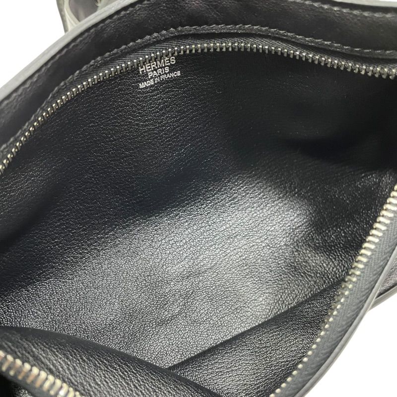 エルメス HERMES チキータ90 O刻印 ブラック/シルバー金具 エバー