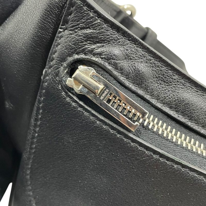 エルメス HERMES チキータ90 O刻印 ブラック/シルバー金具 エバー