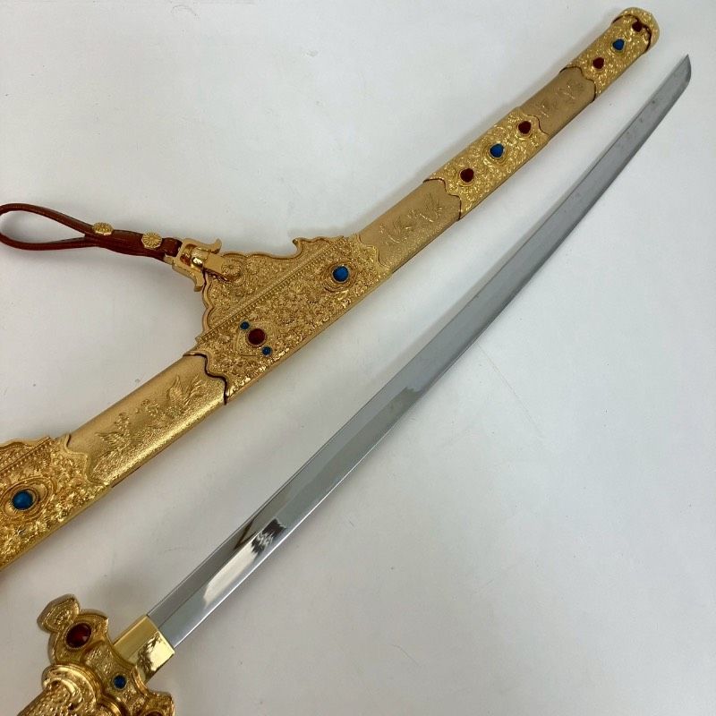 国宝 梨子地螺鈿金装餝剣 特選美術品 模造刀 宝飾刀 美術刀 骨董品