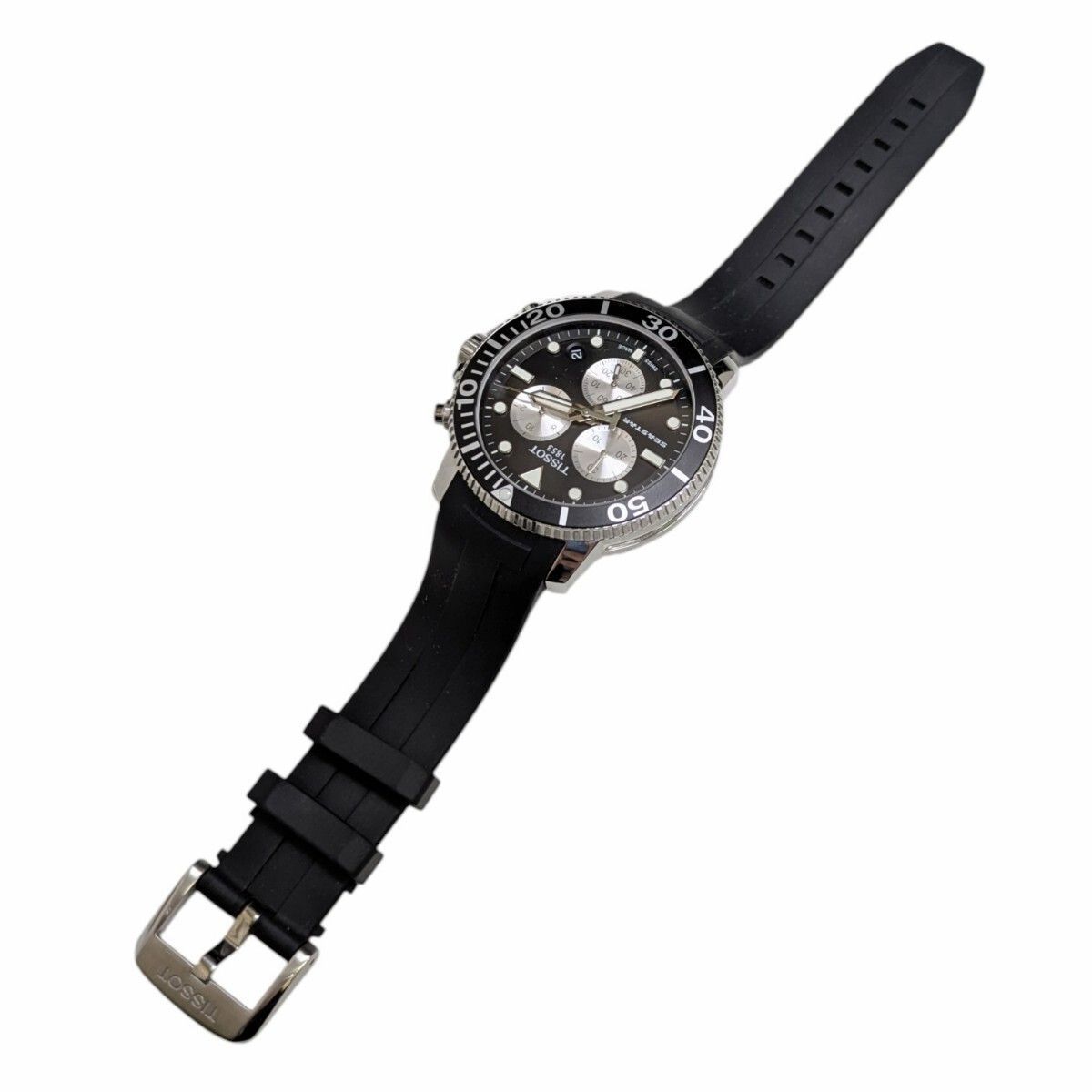TISSOT ティソ シースター 1000 腕時計 T120417A クロノグラフ ラバー