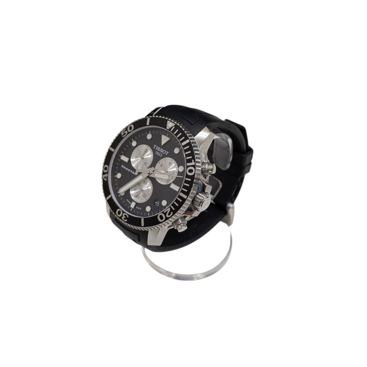 TISSOT ティソ シースター 1000 腕時計 T120417A クロノグラフ ラバー