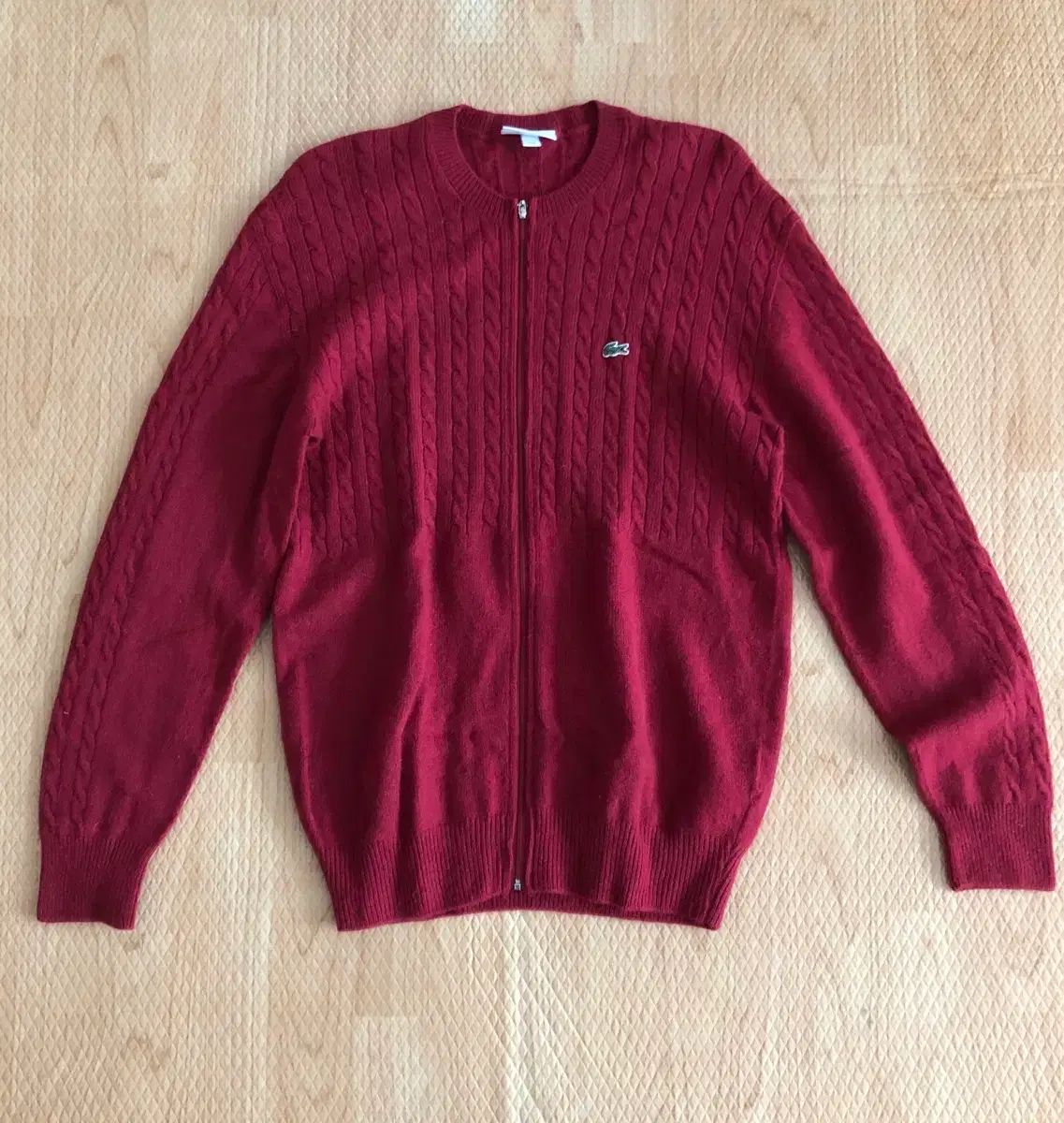 ラコステ ジップアップ セーター